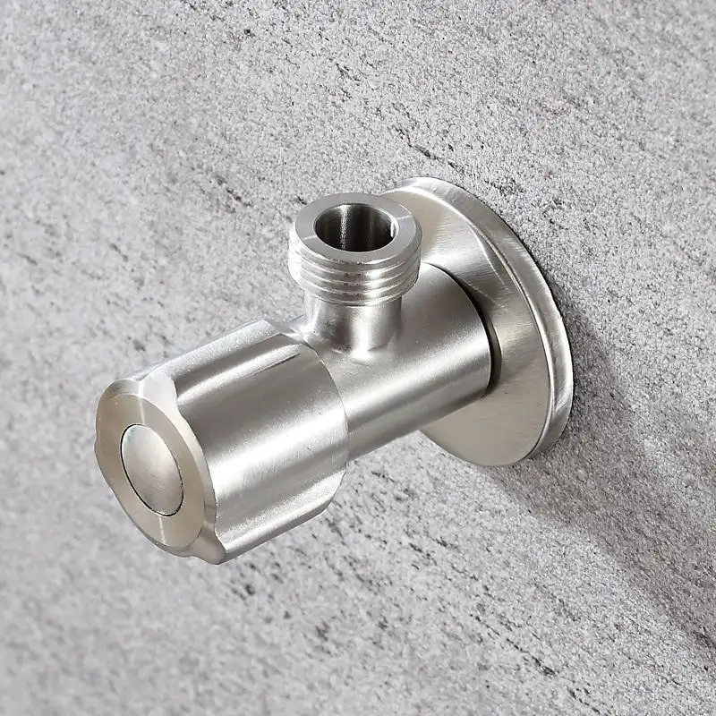 High-Grade Stainless Steel Angle Valve; Toilet Water Flow Control; Convenient Kitchen Sink Tap; Triangular Water Heater Valve