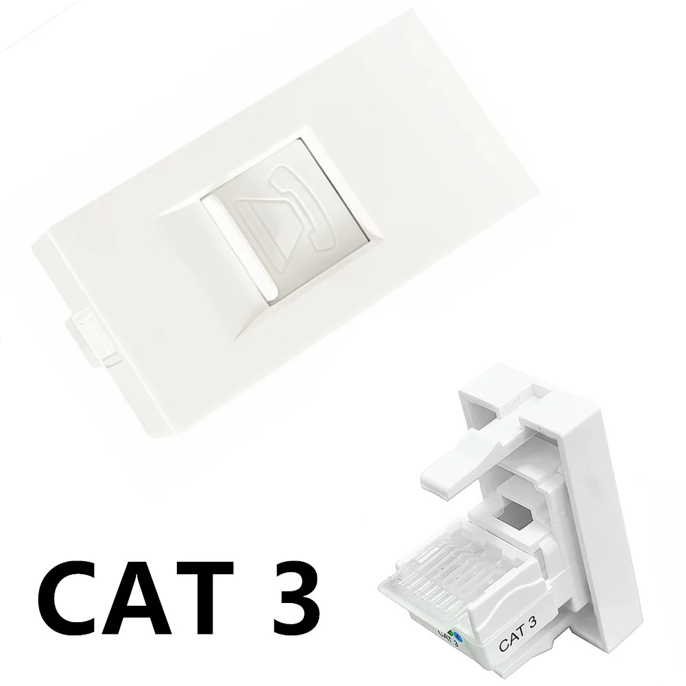 RJ45 CAT6 CAT5E CAT3 Female Plug/Socket Assembly, Composite Network Telephone Wall Plate 128/86/120