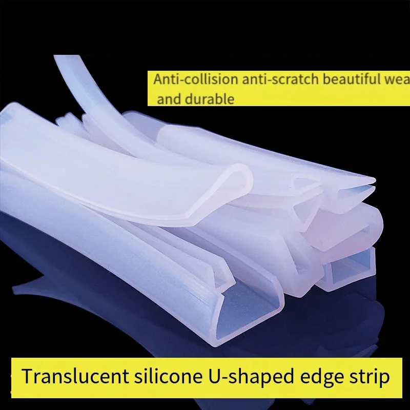 

Groove GU53-GU68 Rubber Edging Sealing Strip Transparent U Type Protector Shield Glass Metal PVC Plastic Cut-resistant Hand