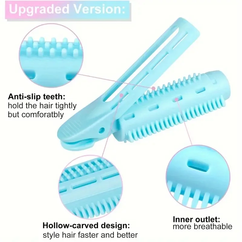 8pcs Easy-Use Hair Volumizing Clips, Instant Lift for Bangs & Rollers, Secure Grip for Women's DIY Hairstyles