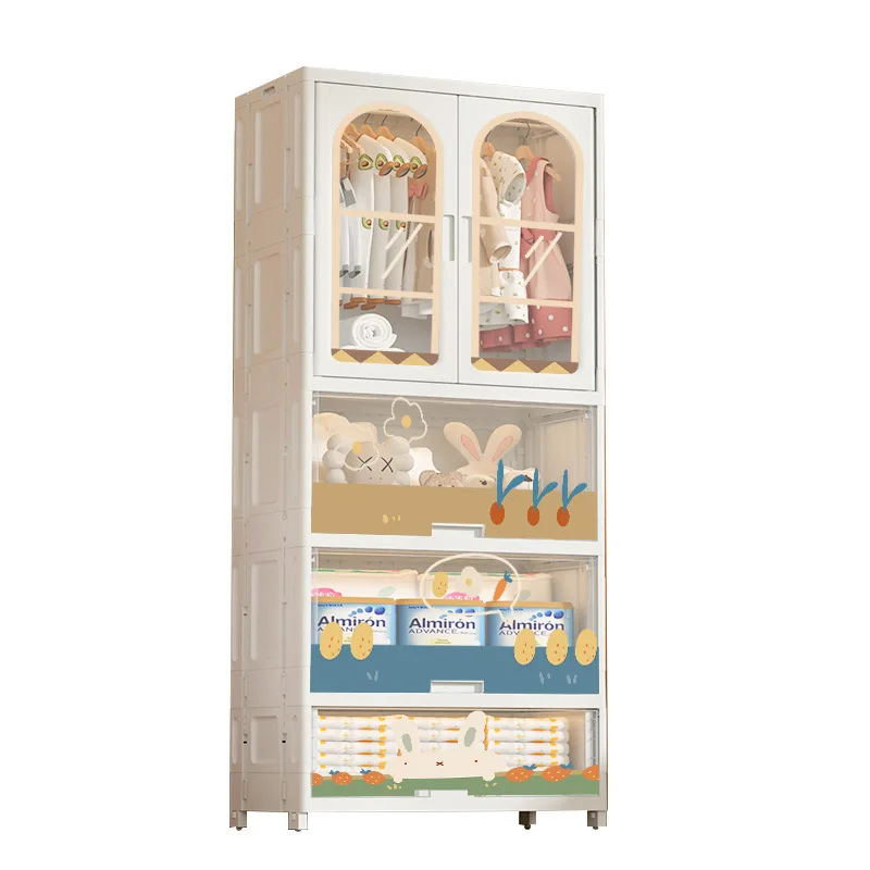 

Wardrobe for Kids Room Children Simple Clothes Cabinet Bedroom Decoration Bedroom Storage Cabinet Cabinet StorageOrganizador