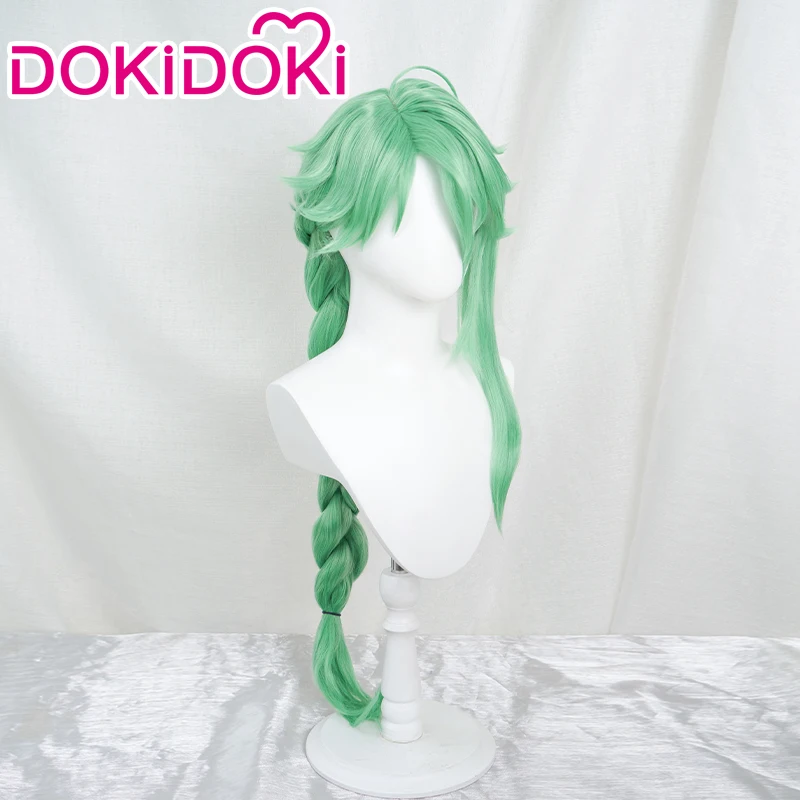 میں Baizhu Wig Game Genshin Impact DokiDoki Cosplay Halloween Cosplay Wig Bai Zhu Cosplay Glassess Green Hair Dendro #3