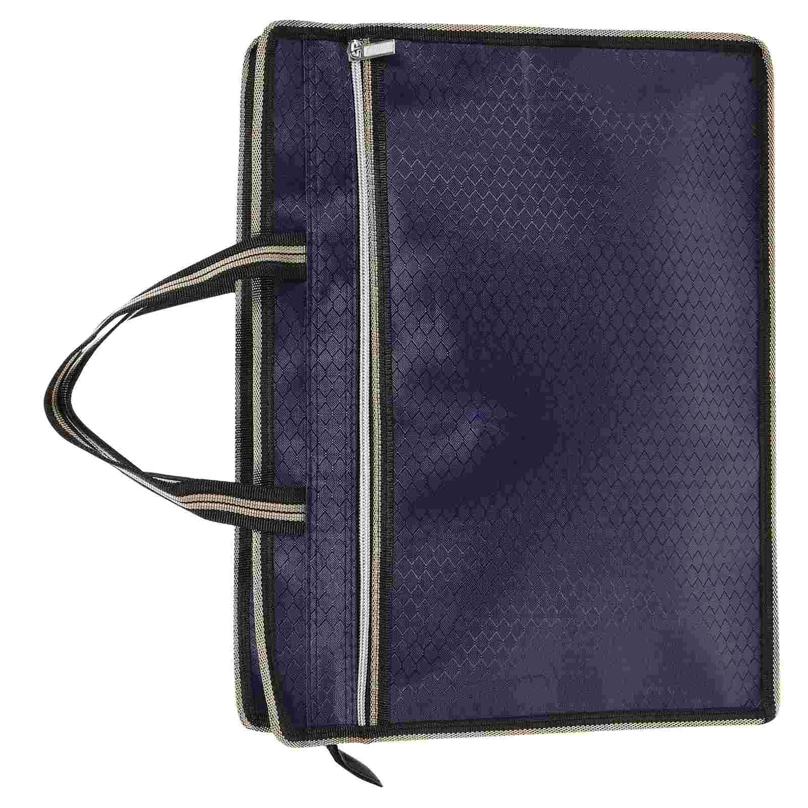 File Package Handheld Zipper Designed Folder Tote Pouch Bag Documents Bags Storage with for Holder Office