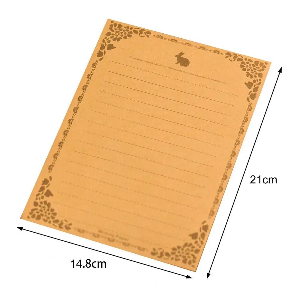 กระดาษคราฟท์จดหมายพับได้กระดาษจดหมายกระต่าย100ชิ้น/ถุงแบบย้อนยุคอุปกรณ์การเรียนกระดาษ