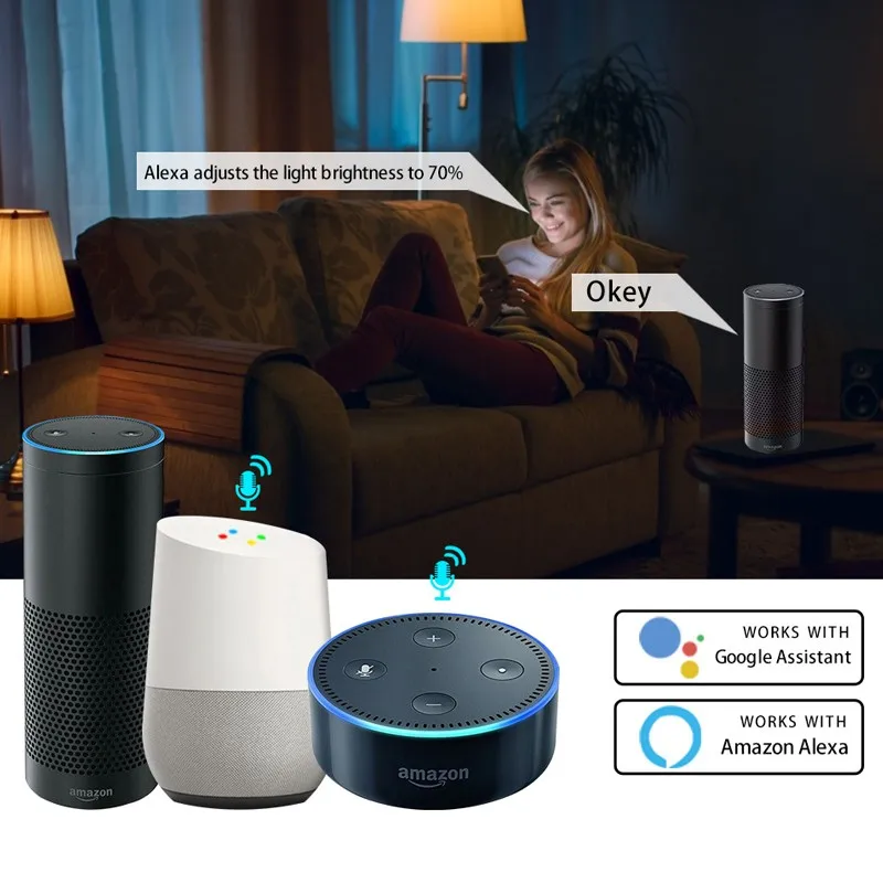 ZAOXI Tuya WiFi RGBCW Inteligentna żarówka E27 85-265V Ściemnialna lampa LED Obsługa Alexa Google Home Assistant Żarówki sterujące głosem