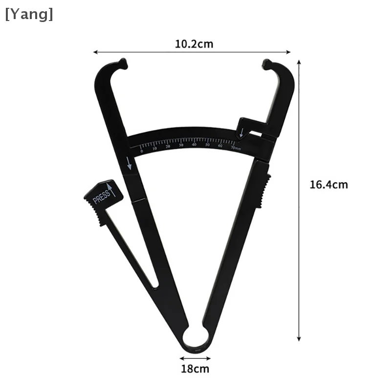0-70MM Tester utraty tkanki tłuszczowej suwmiarka miarka Tester Fitness schudnąć kulturystyka przenośny mężczyźni kobiety sprzęt fitness