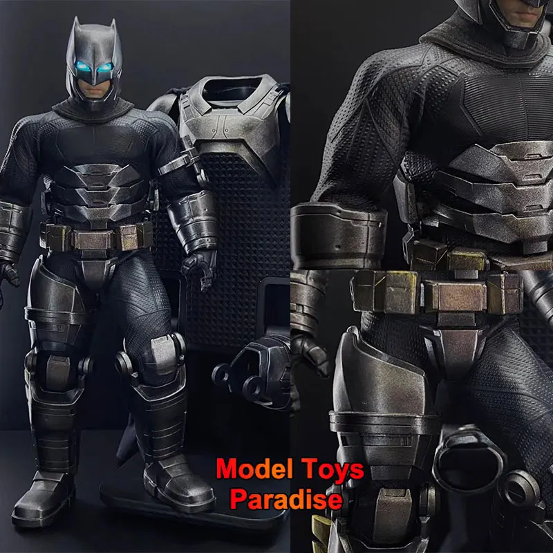 DBtoys 1/12 Men Soldier Bat Knight Combat Suit Cloak Super Hero Muscleless Version of Battle Suit Fit 6inch Action Figure Body