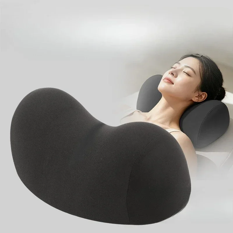 Solid Color Memory Foam Pillow Lumbar Support, Comfortable Thick Office Car Seat Backrest Cushion