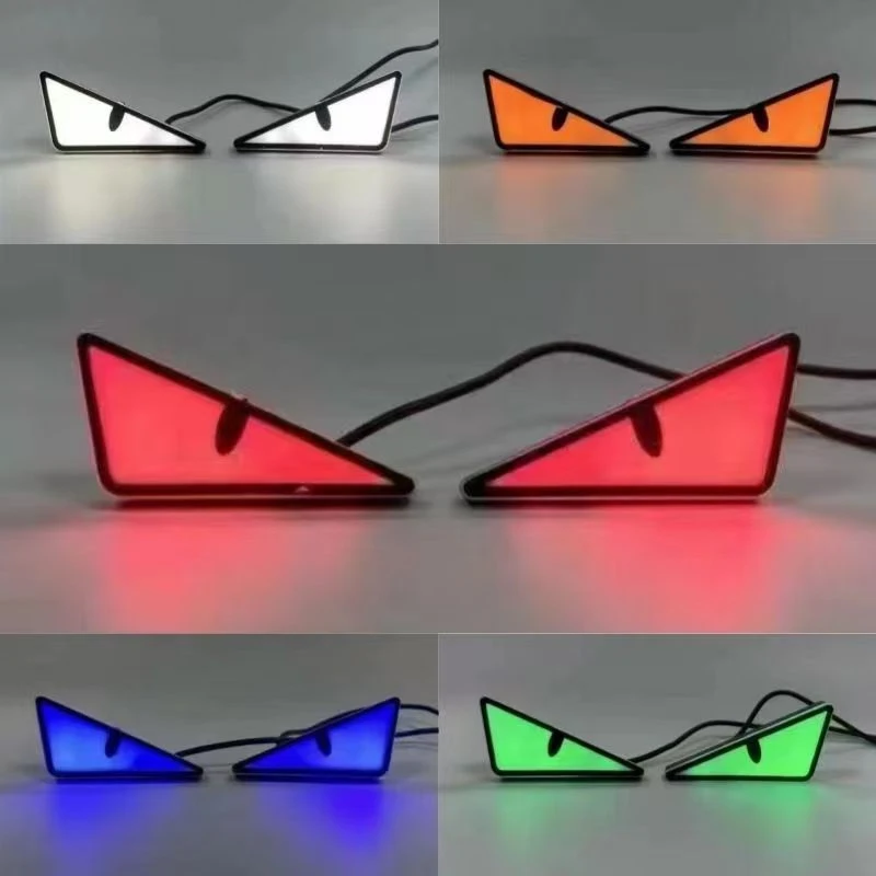 

2PCS Universal Motorcycle LED Devil'Eyes Lights Demon Eyes Headlight Motorcycle Mini Projector Lens Lamp Car Decoration Lights