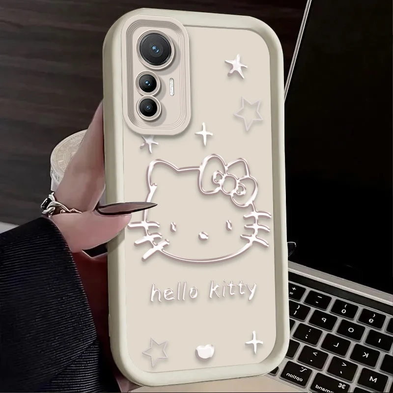 Casing Ponsel Kartun Hello Kitty untuk Xiaomi Mi 15 Ultra 14 13 12 12S 12X 11 Lite 5G NE 13T 12T 11T 14T Pro Penutup Belakang Tahan Benturan