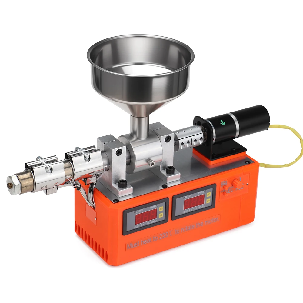 

Настольный экструдер для 3D-печати, одношнековый, малогабаритный, для производства филамента, машина для переработки отходов, для филаментов PETG и PLA диаметром 1,75 мм и 2,3 мм