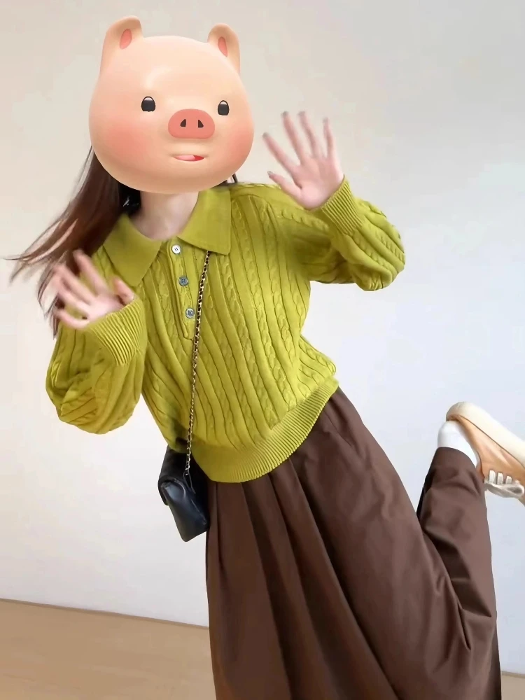 فضفاض محبوك طويل Sve Ne Base irt المرأة الخريف الشتاء تصميم الشعور الكورية lectual Sle الأعلى