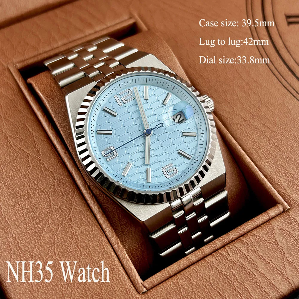 

39.5mm Case NH35 Watch Man's watch stainless steel Mechanical Wristwatches Installing NH35/36Movement Watch waterproof watch