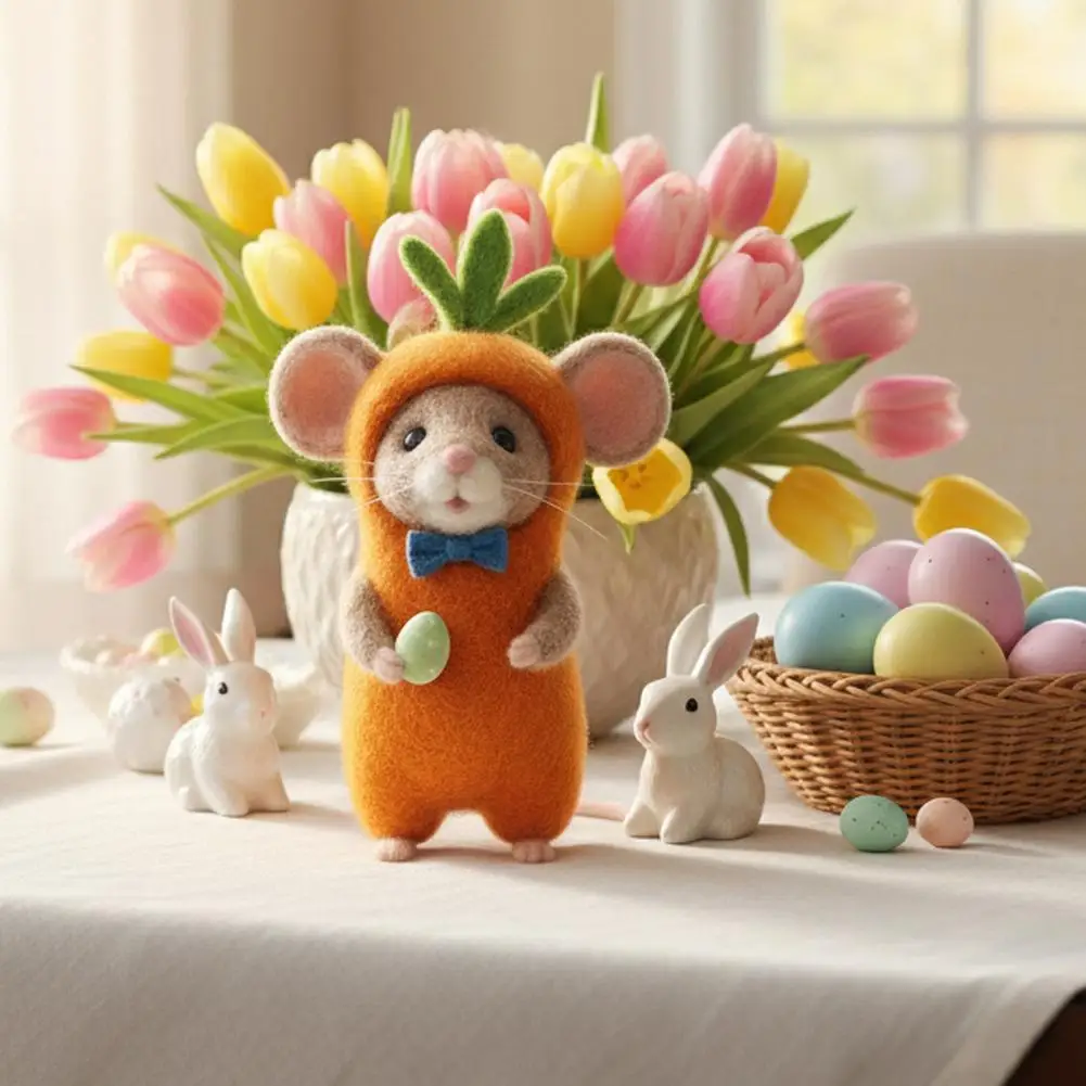 

Christmas Mice Wool Felt Mouse Winter Christmas Mouse Decor For Wedding Felt Animal Crafts Cute Mouse Christmas Tree Orname G9B4