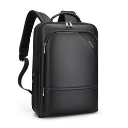 Men's fashionable backpack, leather laptop bag, high-end trend, personalized travel bag