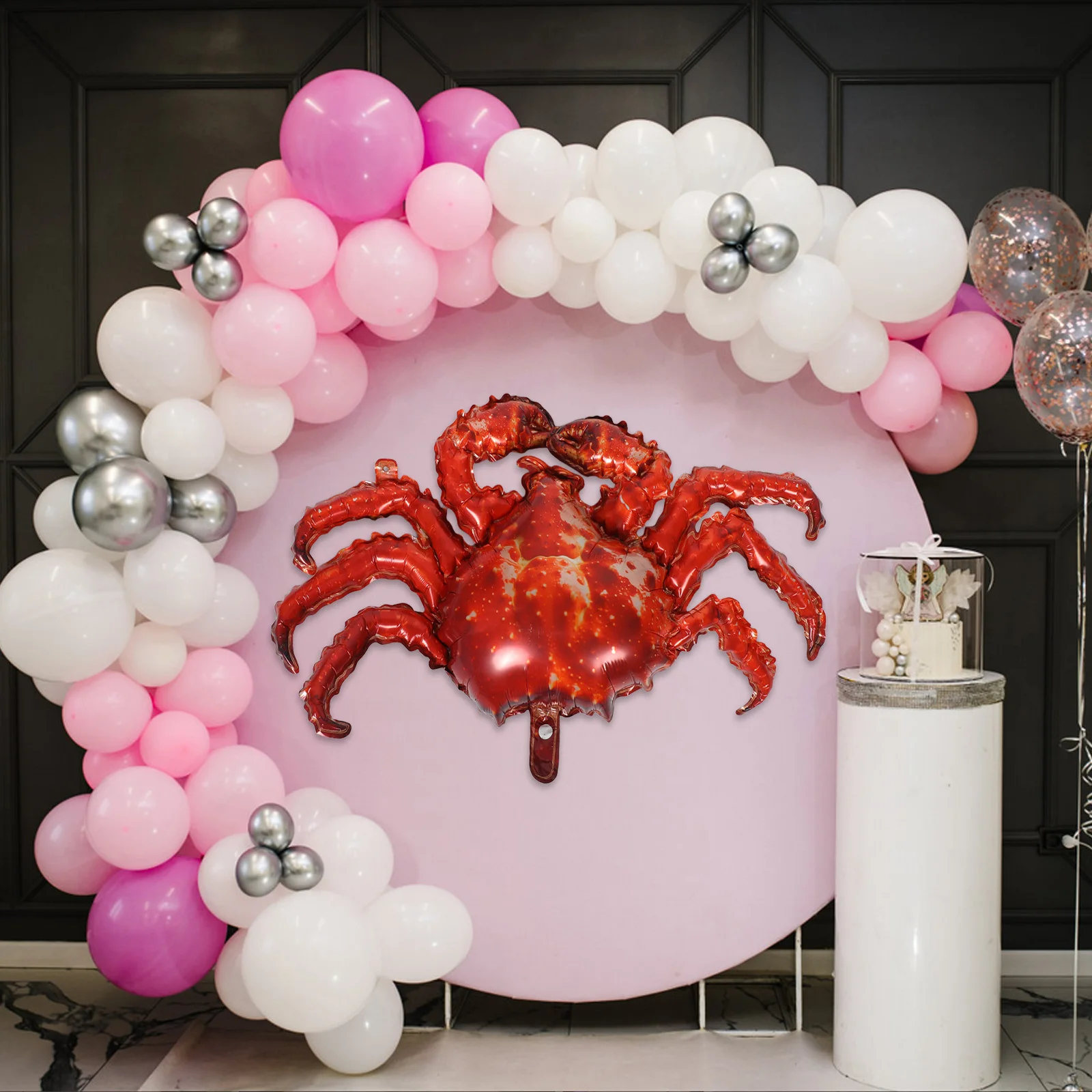 

8Pcs Crab Balloons Lifelike King Crab Aluminum Film Balloons Birthday Party Decoration Marine Animal Party Supplies