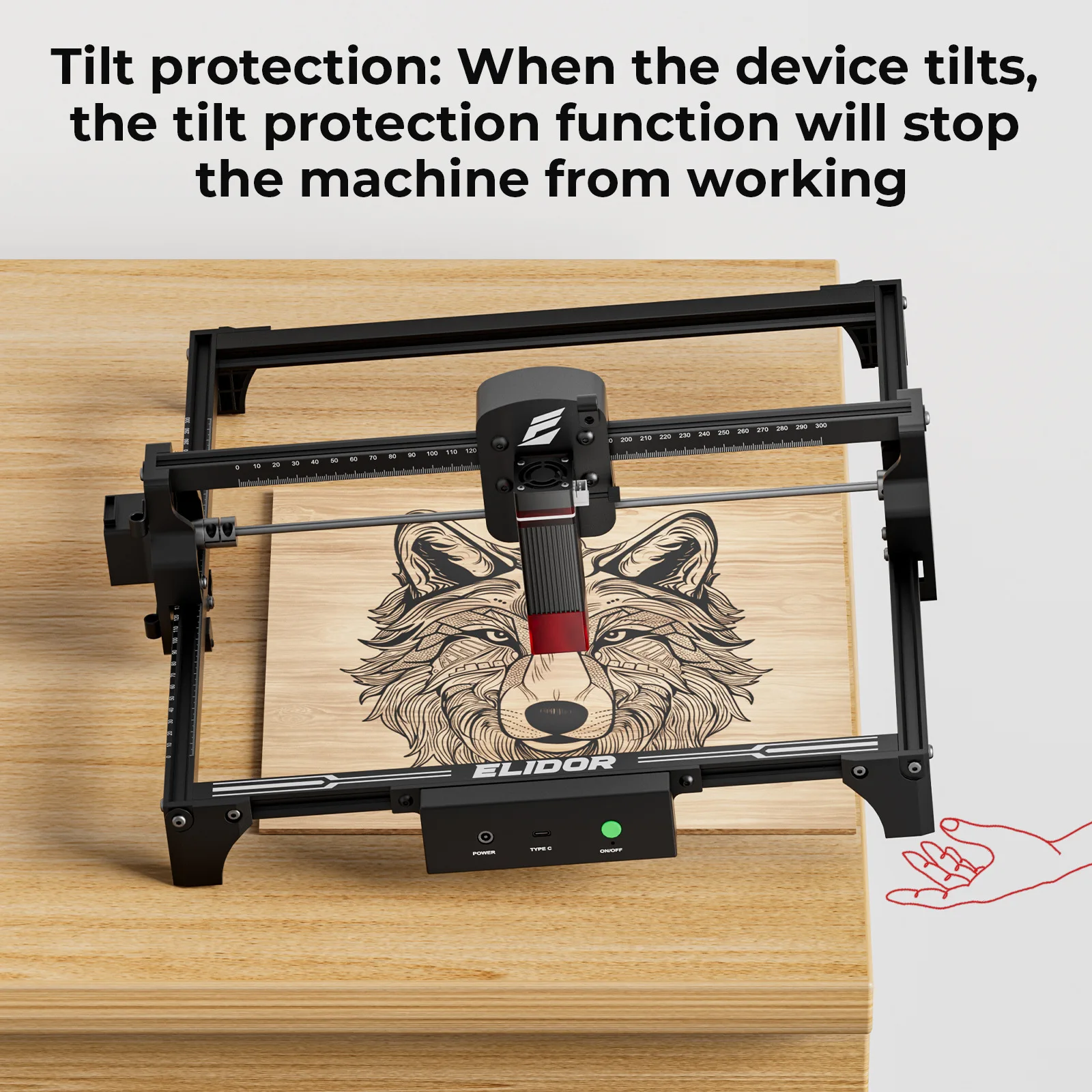 Z6 6W 6000mw laser engraving and cutting machine, 300x300mm large working area