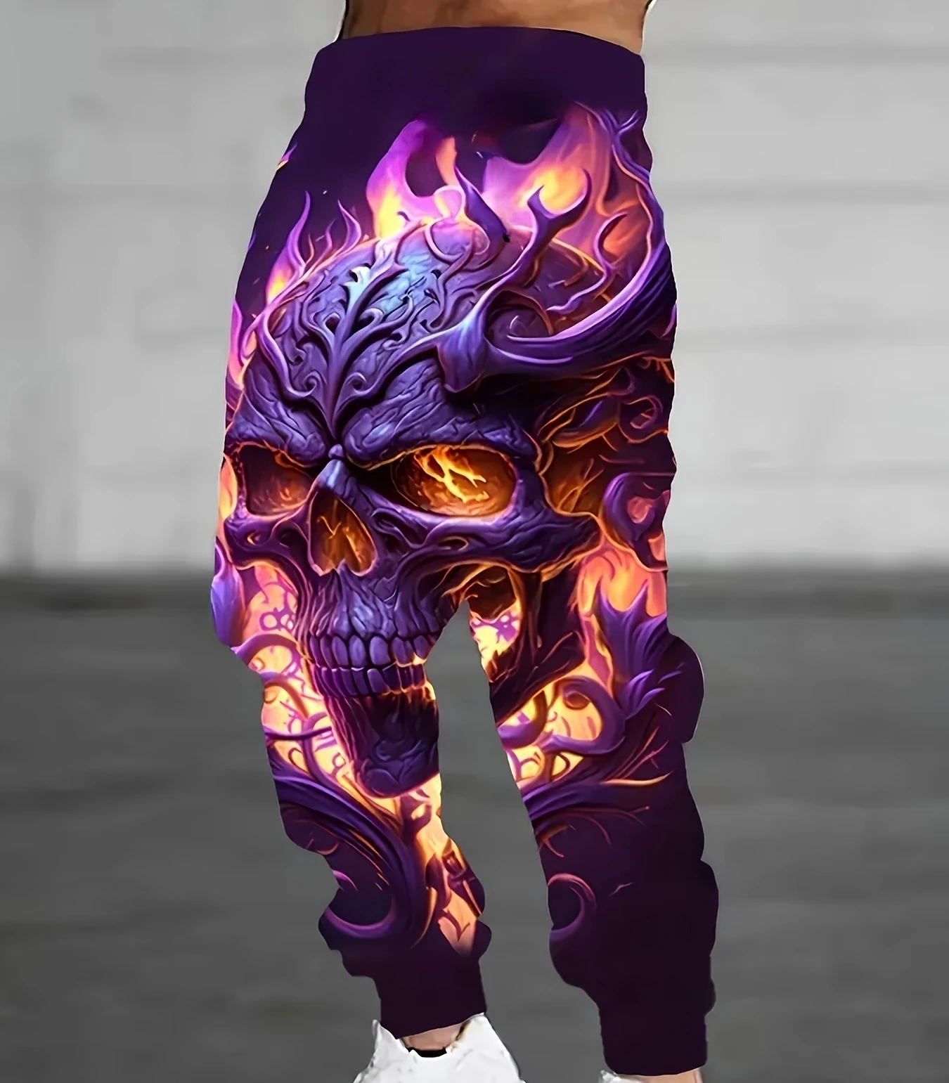 

Горячая новинка 2026: Модные готические брюки с 3D-принтом в виде черепов, мужские, повседневные, в уличном стиле, удобные, свободного кроя, больших размеров