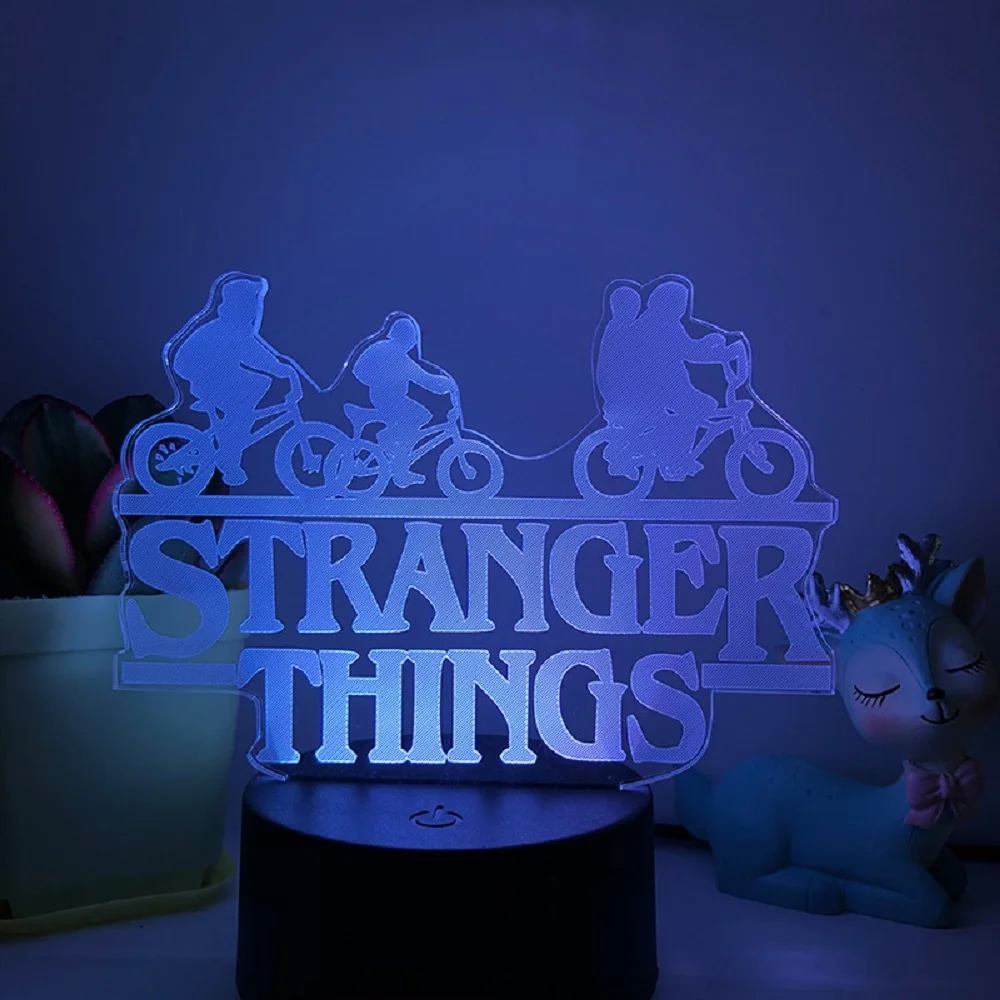 Hot Toys US TV Series 3D Touch Night Light 7 Colours Gradient Night Light Illusion Night Light Decoration RoomThe best gift of a