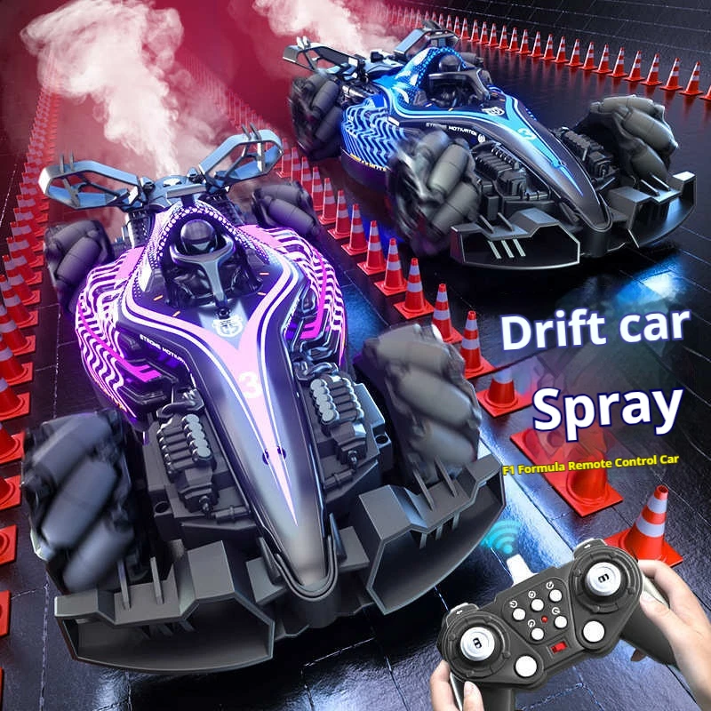 F1 equation gesture induction four-wheel drive remote control racing car drift spray stunt car toy gifts for adults and children