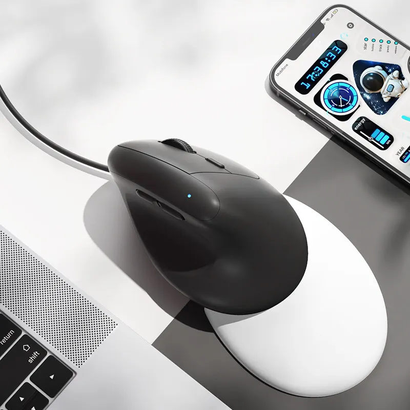 Upright Cute Mouse with Magnetic Handle Customized Ergonomic Wireless Mouse Suitable for Girls Plug and Play for Office Use