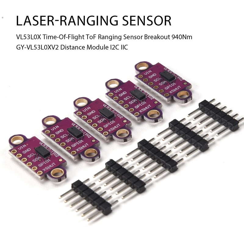 VL53L0X Time-Of-Flight Tof Ranging Sensor Breakout 940Nm GY-VL53L0XV2 Distance Module I2C IIC