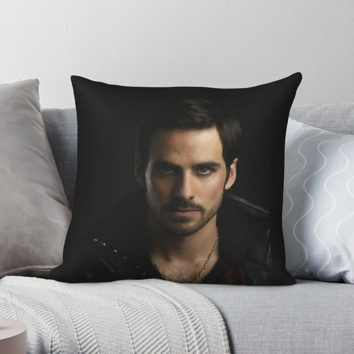 

Colin O'Donoghue Pillowcase Polyester Linen Velvet Printed Zip Decor Pillow Case Car Cushion Cover 45x45