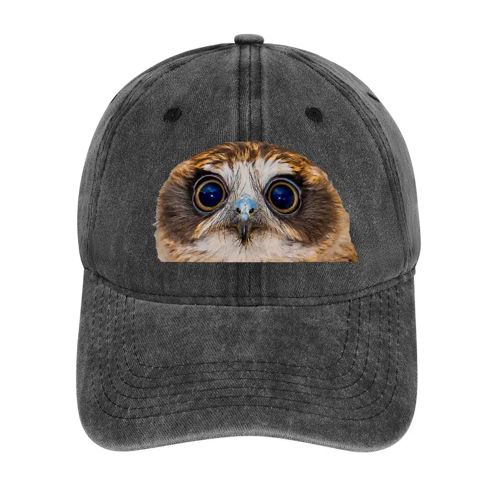 Hypnotic Eyes of a Boobook Owl Cowboy Hat Fishing cap Beach Outing funny hat Sports Cap For Women Men's