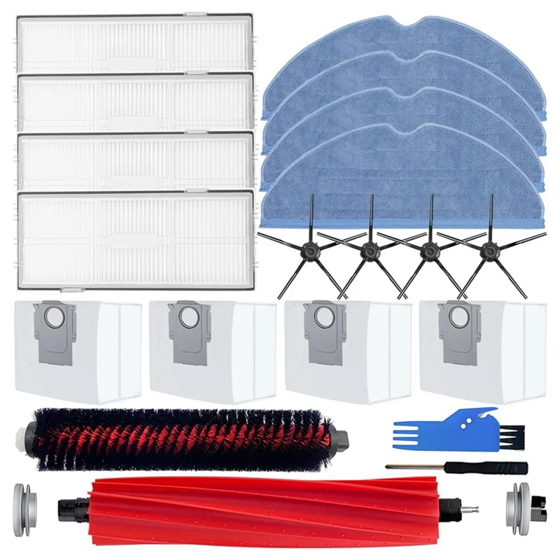 A97G Cepillo Lateral principal bolsas de filtro de fregona piezas de repuesto de plástico para aspiradora Xiaomi Roborock S7 Pro Ultra/S7 Maxv Ultra/S7 Maxv