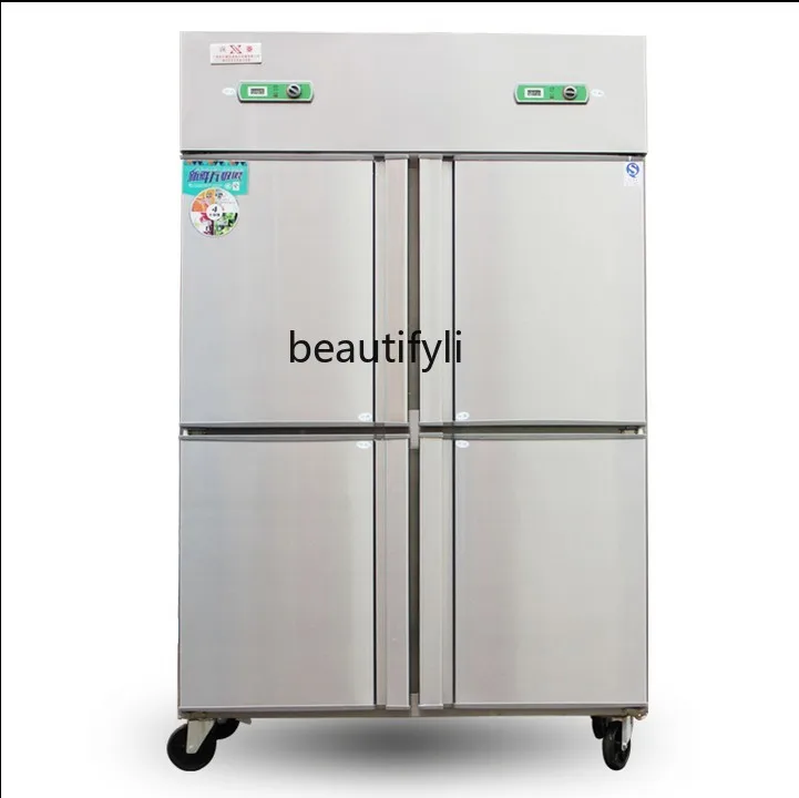 

Four-door refrigerator Commercial freezer Double machine Double temperature Kitchen cabinet Vertical freezer Refrigerated