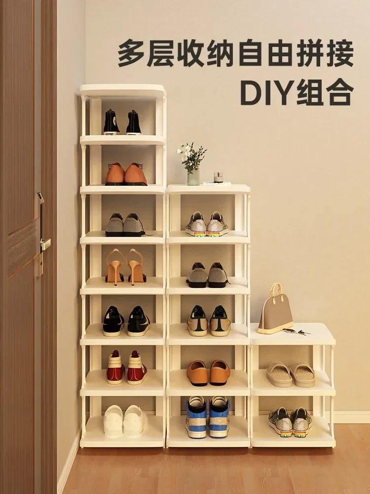 Shoe rack, simple entrance, multi-layer economical household, space saving storage small narrow layered partition in dormitory