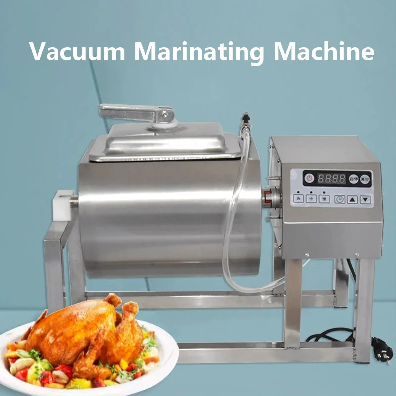 Professional 18L Stainless Steel Vacuum Marinating Machine Meat Food Marinator Commercial Kitchen Tumbler Machine Mixer