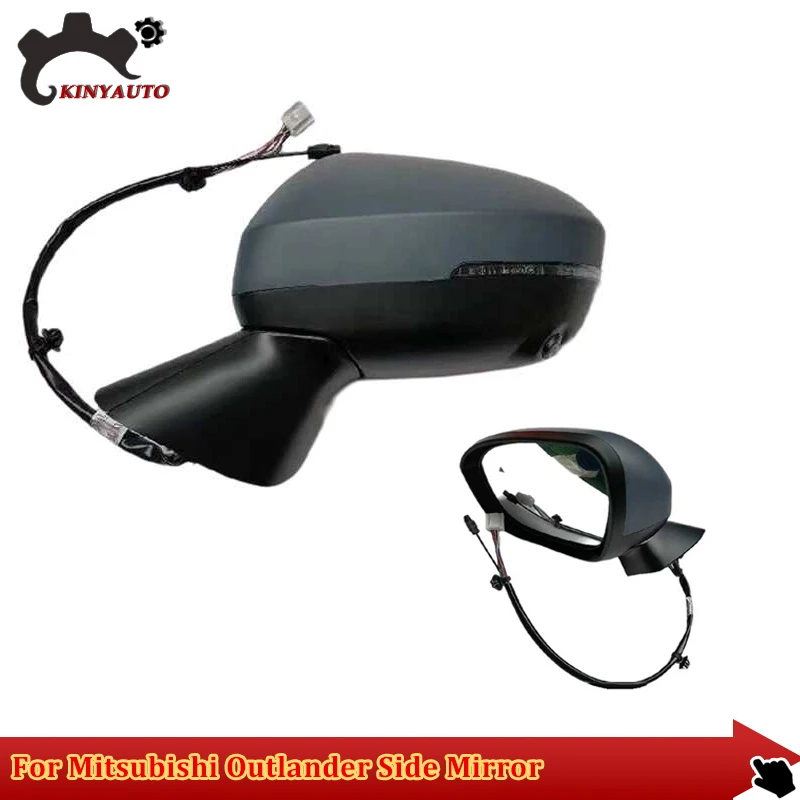 For Mitsubishi Outlander 2023 Side Mirror External Mirror Rearview Mirror Lens Turn Signal Shell Lower Shell Frame Cover