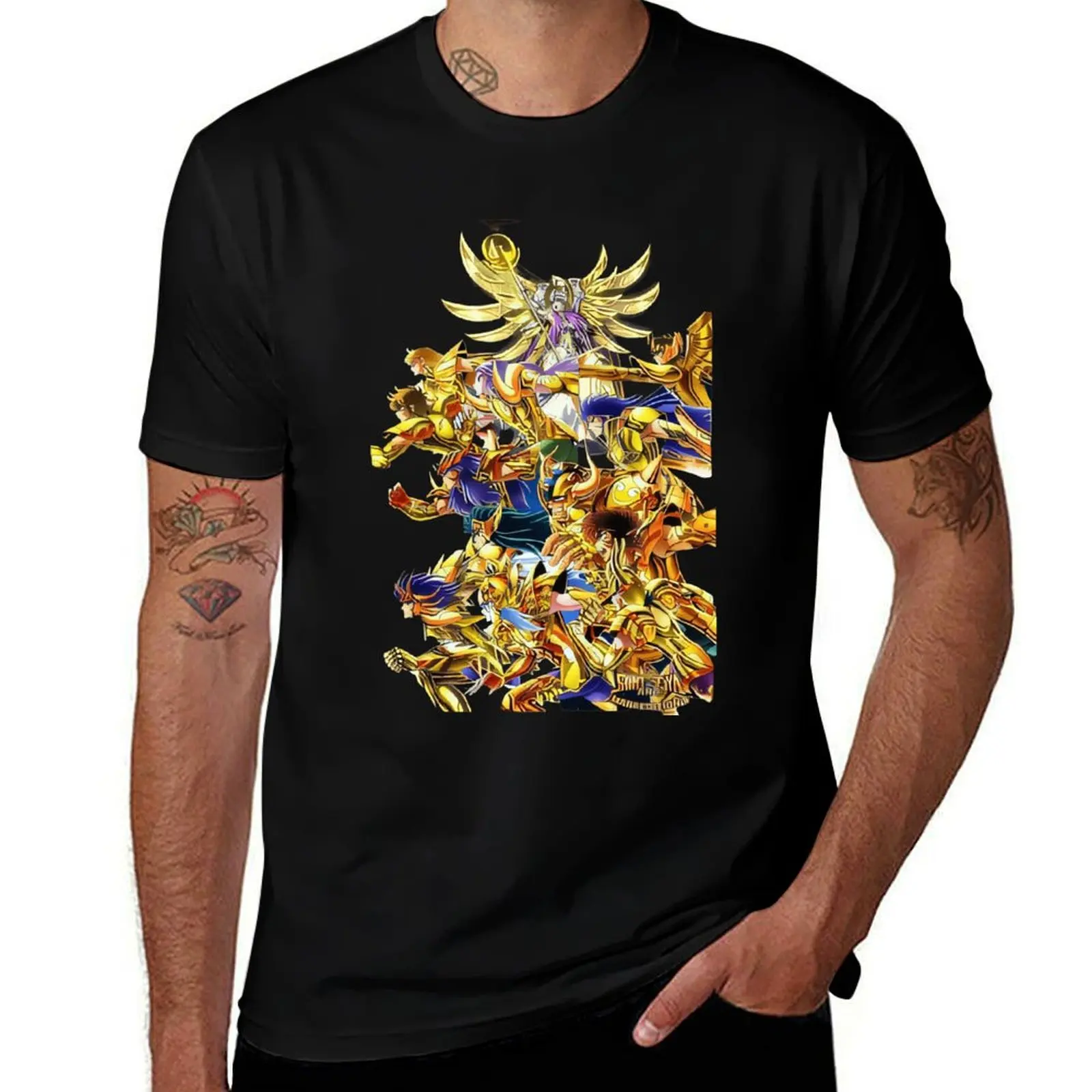 

100% Cotton T-Shirt Saint Seiya Gold Saint Mu Aldebaran Saga DeathMask Aiolia Shaka Dokho Milo Aiolos Shura Camus Aphrodite