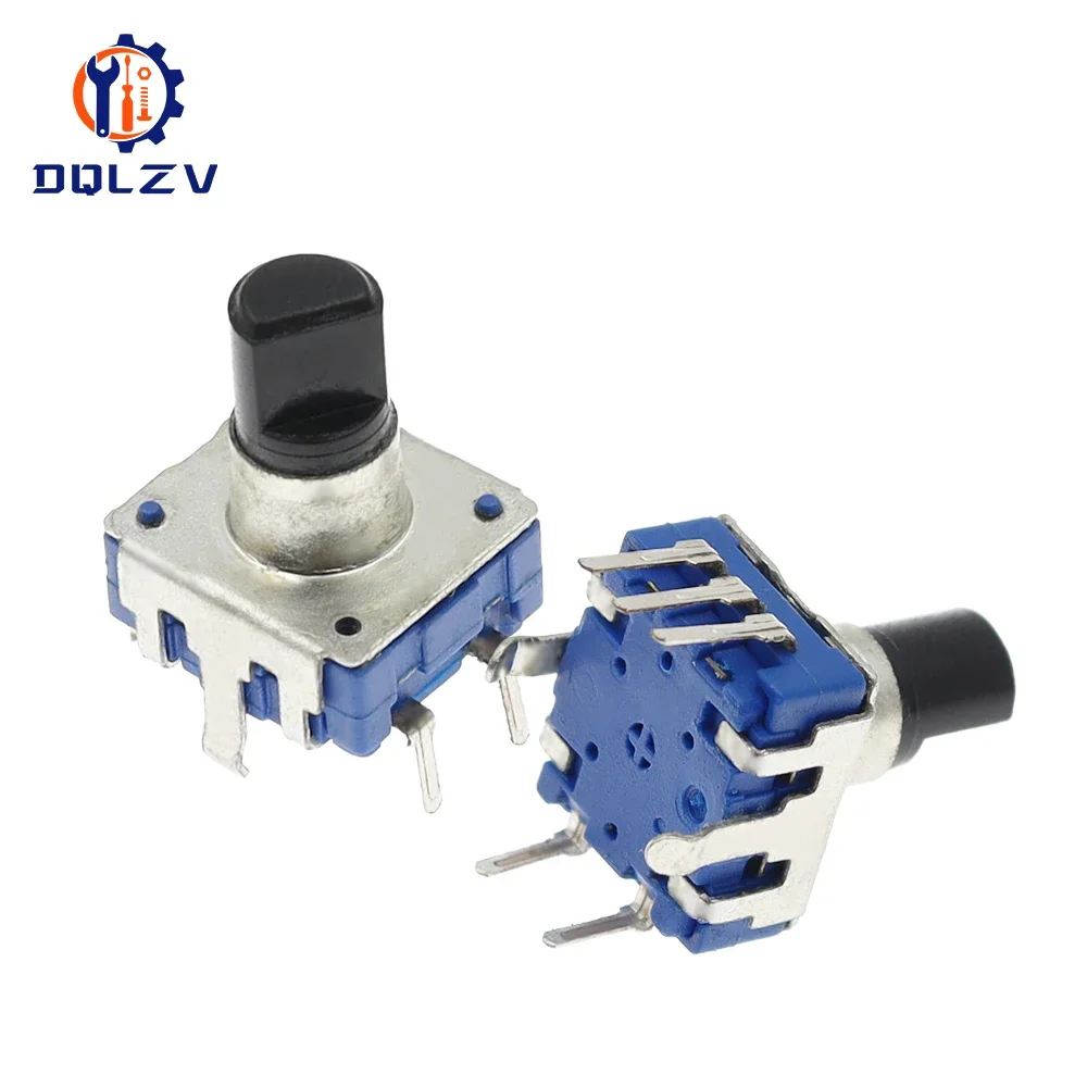 Codificador de áudio automotivo EC12 com interruptor 24 posições rotação de 360 graus comprimento do eixo 12MM potenciômetro digital 5 pinos