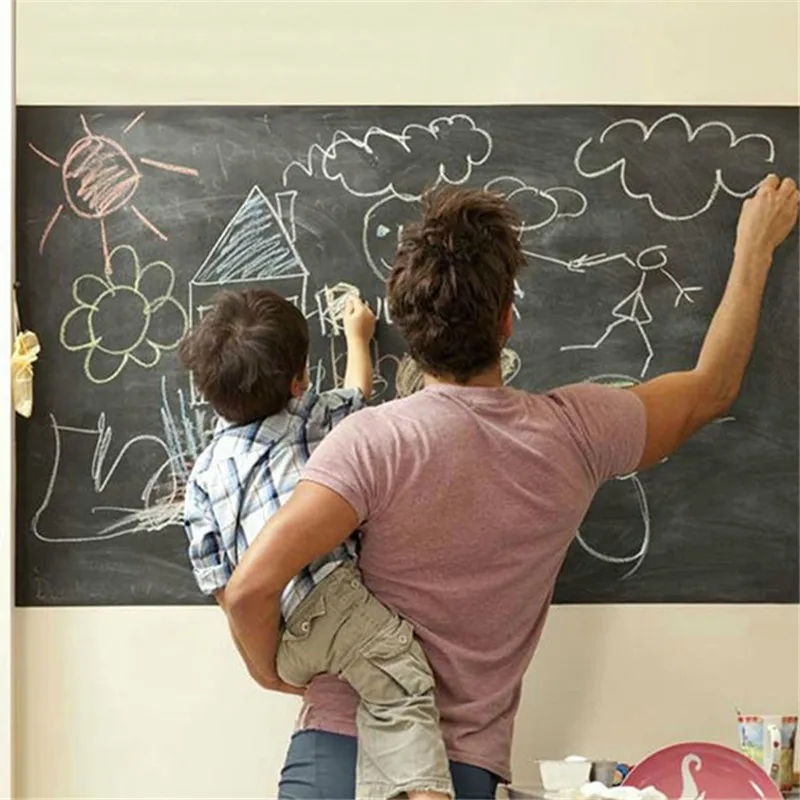 45x200cm Creative DIY Chalk Board Blackboard Wall Sticker Kids Room Home Decor Removable Vinyl Draw PVC Mural Decals Wallpaper