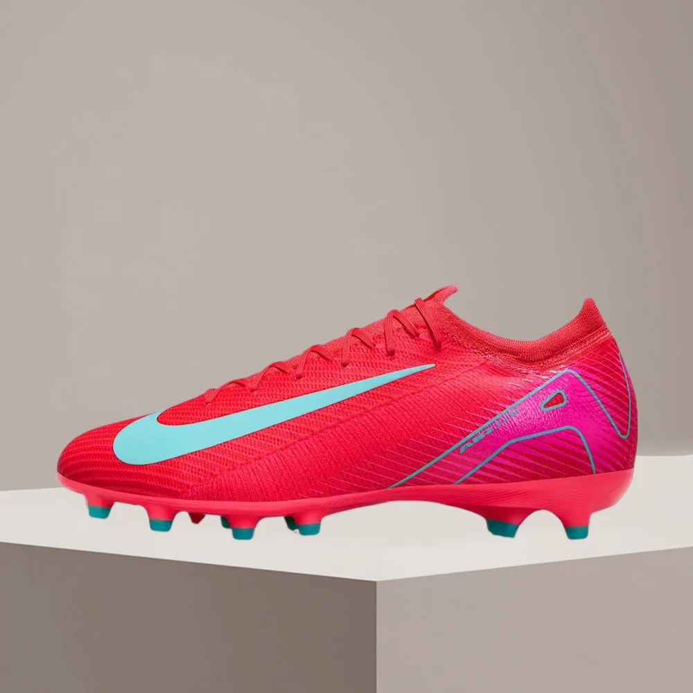 

Nike Mercurial Vapor 16 Pro Unisex AG Soccer Cleats – Ember Red, Rubber Studs, Versatile Turf Traction, Plush Comfort FQ8684-800