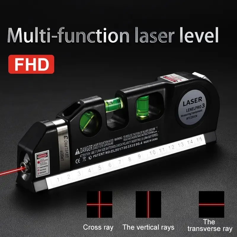 Règle laser polyvalente LV03, niveau laser multifonctionnel et niveau à bulle MeaccelerRulers Laser Line restrictive