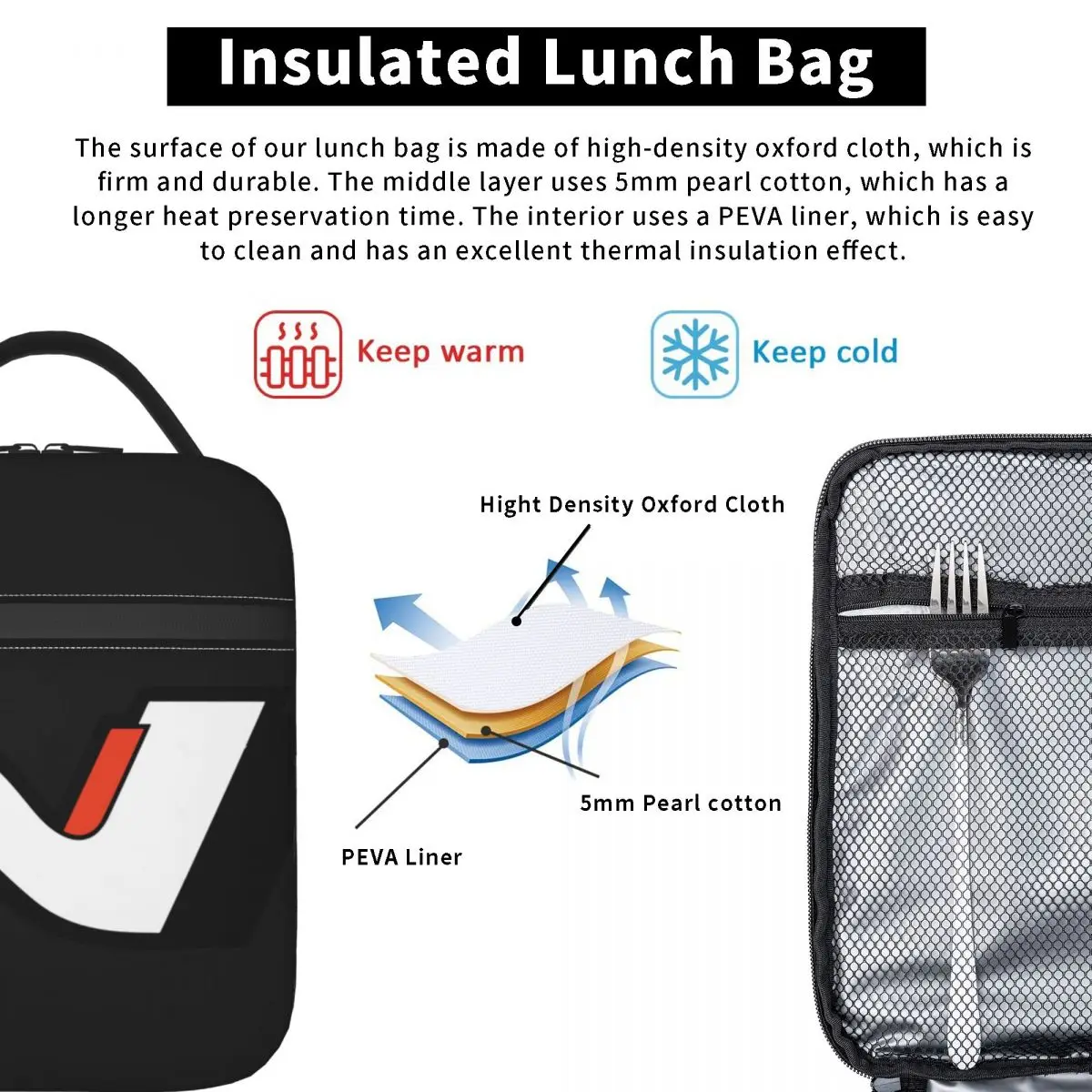N P-Performances Lunch Bag For Adult Car H-Hyundais Lunch Box Fun School Cooler Bag Portable Oxford Thermal Tote Handbags