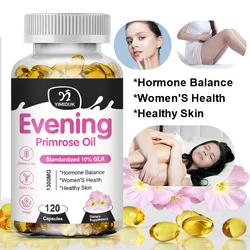 Evening Primrose Oil 60/120 Capsules - Promotes Healthy Skin & Cardiovascular Health - Nutritional Support for Women