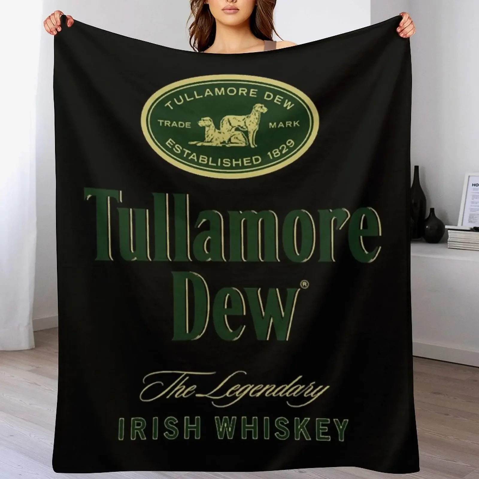 Tullamore DEW Company logo brewery local! Throw Blanket Loose Luxury Throw Blankets