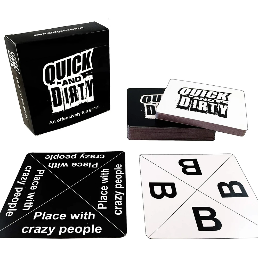 Quick And Dirty Card Game 70 pcs An Offensively Fun Game Funny Social Comedy Game Dirty Minds Nights Friends Fun Party Card Game