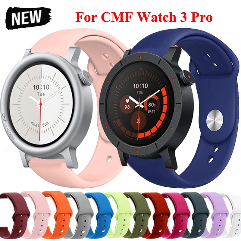 Pulseira de silicone para relógio cmf 3 pro smartwatch esporte pulseira de substituição para cmf por nada relógio pro 3 2 correa