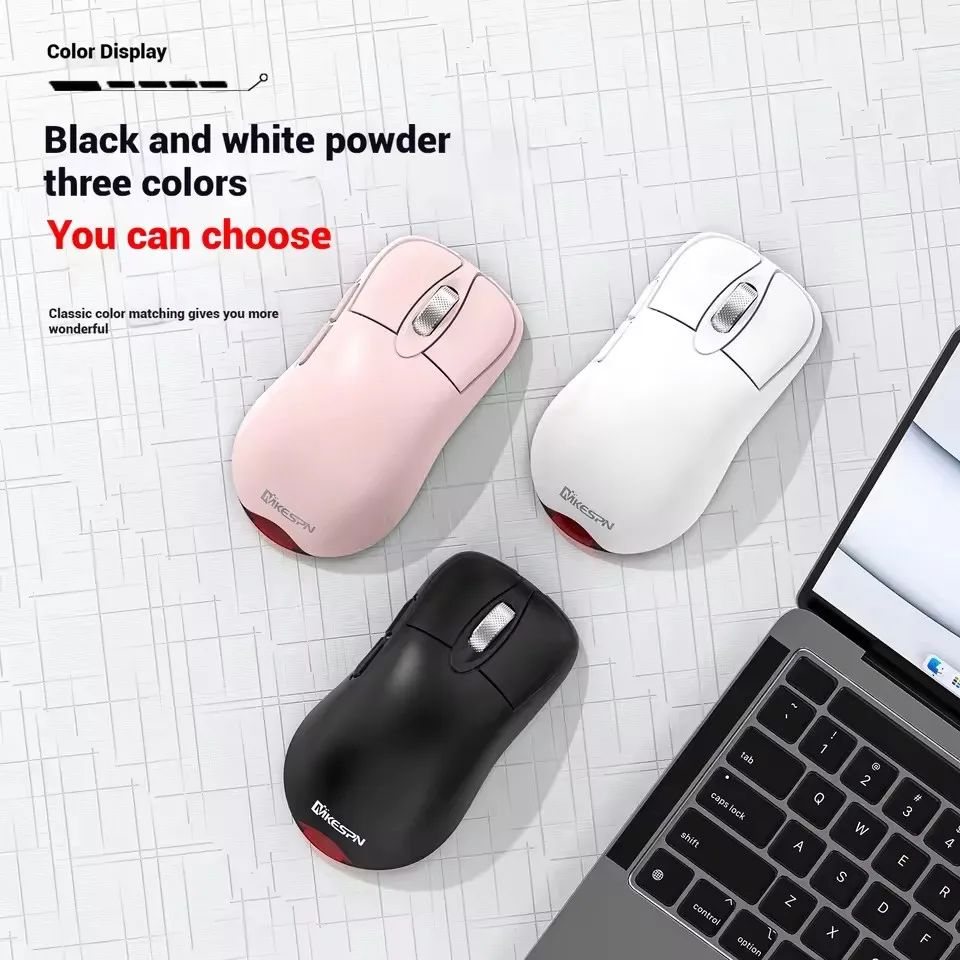 

Wireless Mouse 24000DPI Wireless/TYPE-C Charging Bluetooth/2.4G Tri-mode Macro RGB Gaming Portable E-Sports Mkespn W17 Mouse