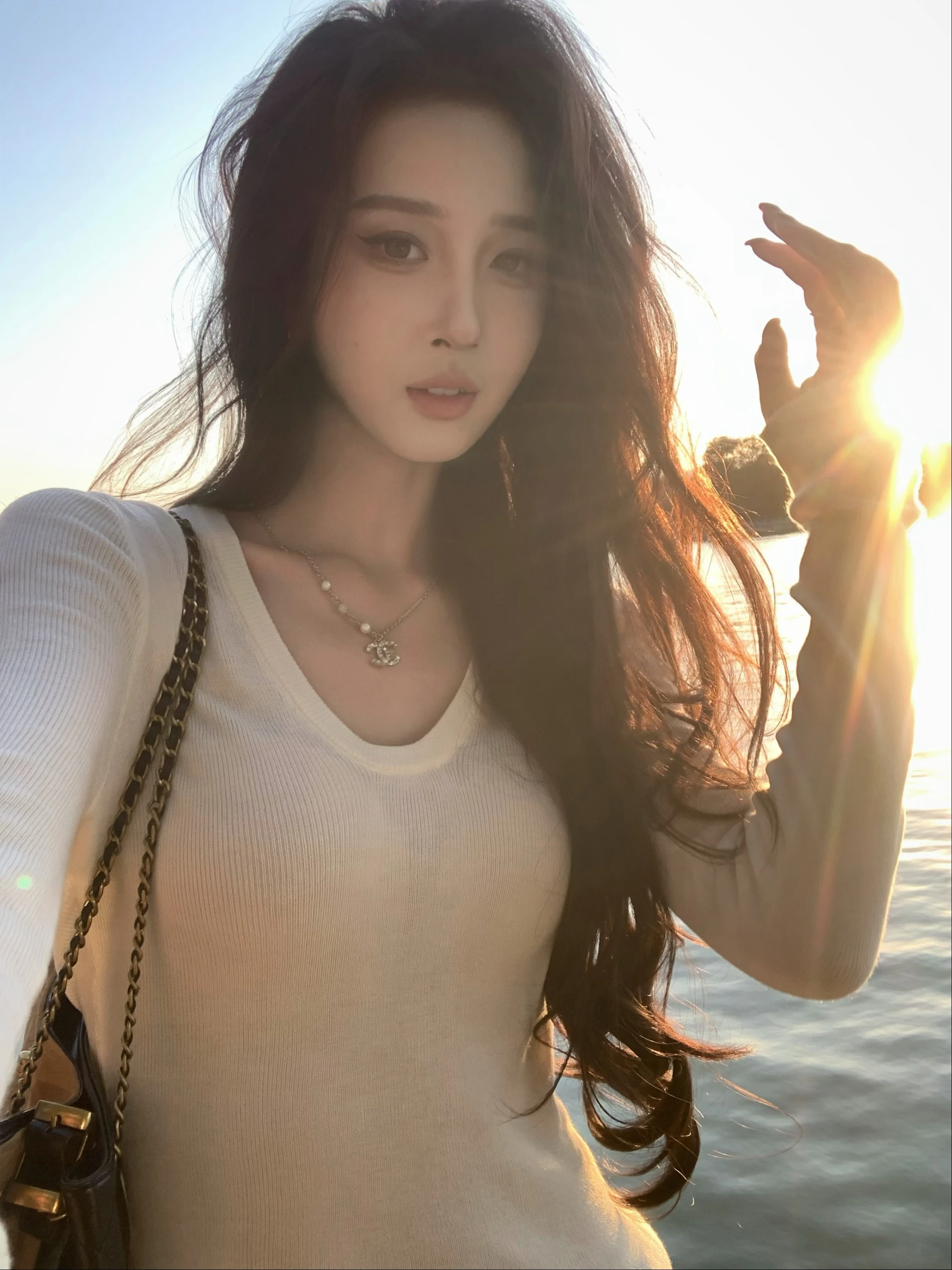 

Women's Slim Fit Wool Blend Knitwear U-Ne Base Layer Top Thin Autumn New Sle Casual Wear Daily Long Sve V-Ne