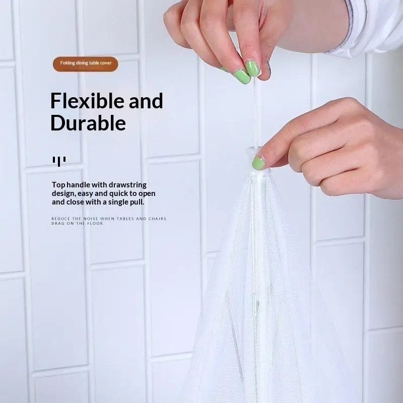 Collapsible Mesh Food Cover Reinforced Frame Dense Net Keep Insects Flies Away For Kitchen Dining Outdoor Picnic