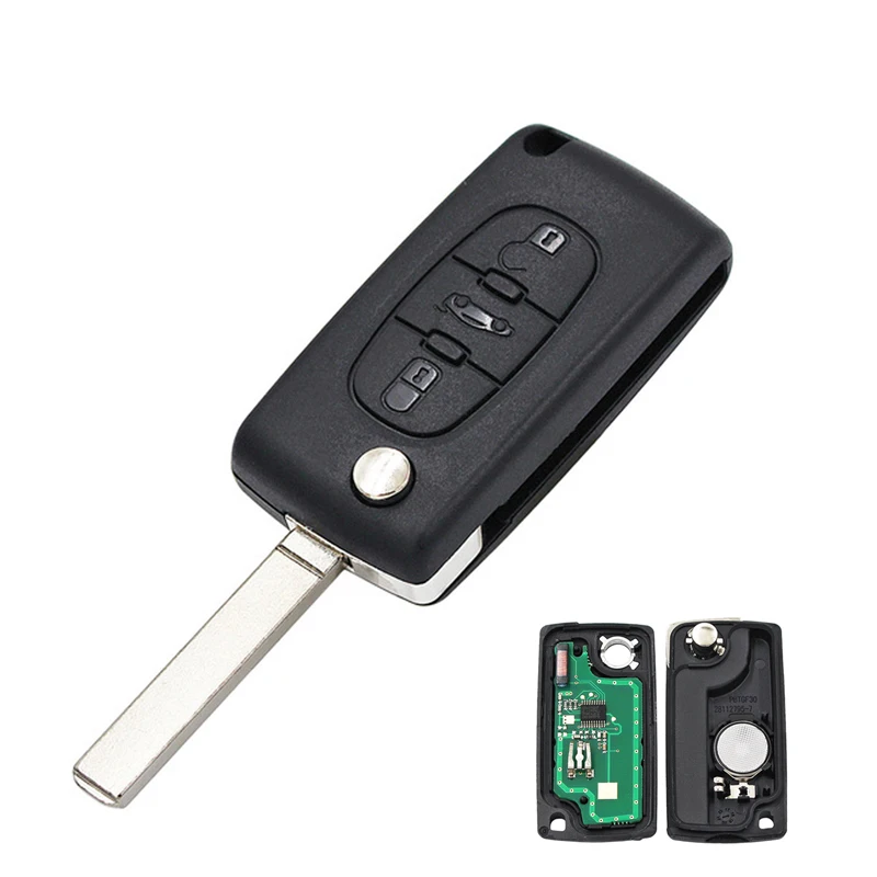 

Корпус дистанционного ключа с 3 кнопками, совместимый с Peuge0t 307 308 407 607