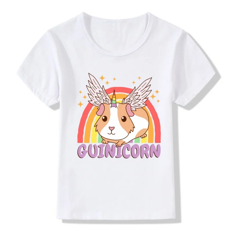 Boys Girls T-shirt Guinea Pig Funny Animals Print Cute Kids Short Sleeve T shirt Children Clothes Summer Baby Tops Tees,HKP5857