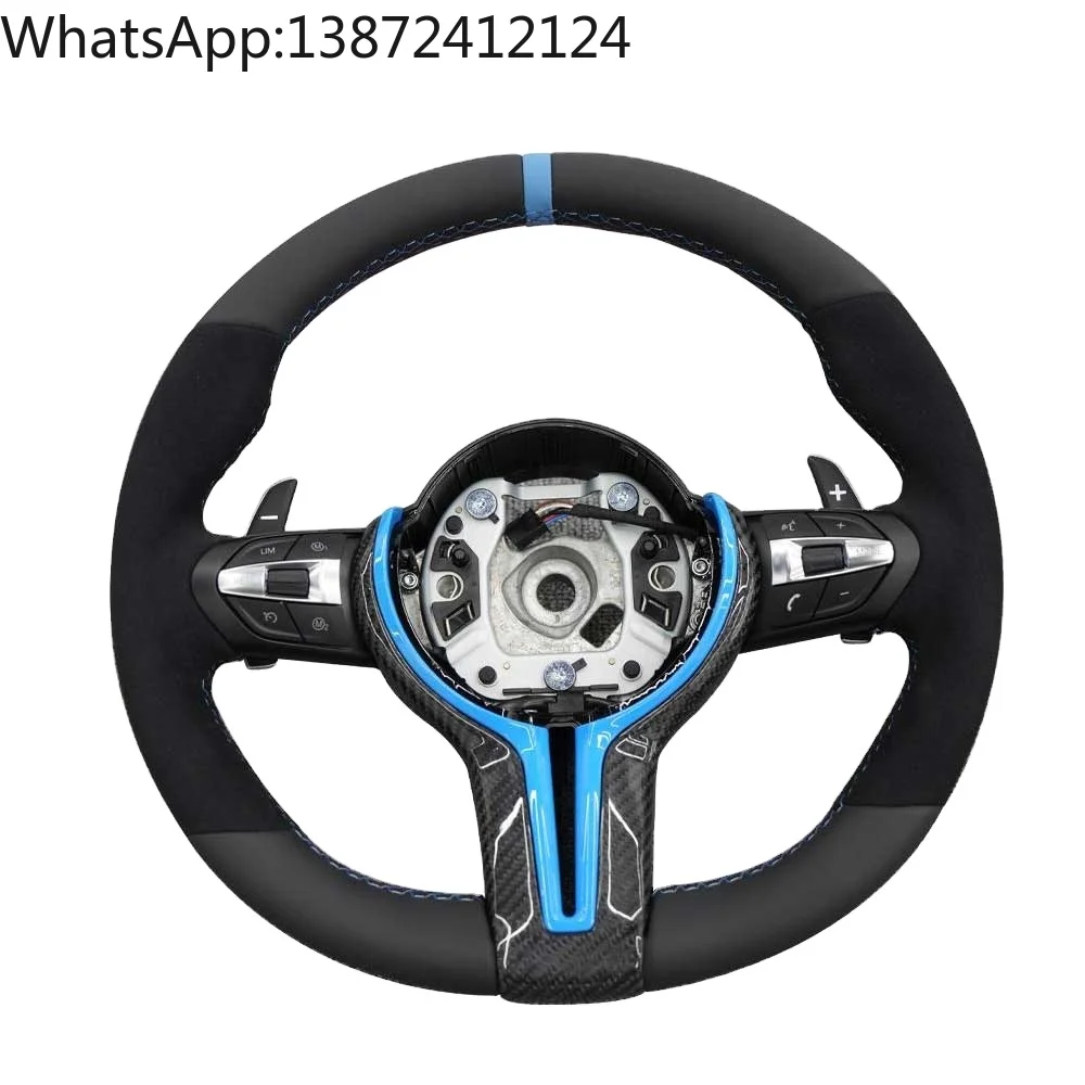 Hochleistungs-Lenkrad aus blauem Carbon für BMW 1/2/3/4 F20 F22 F30 F32 M2 M3 M4 KOMPLETTES SET