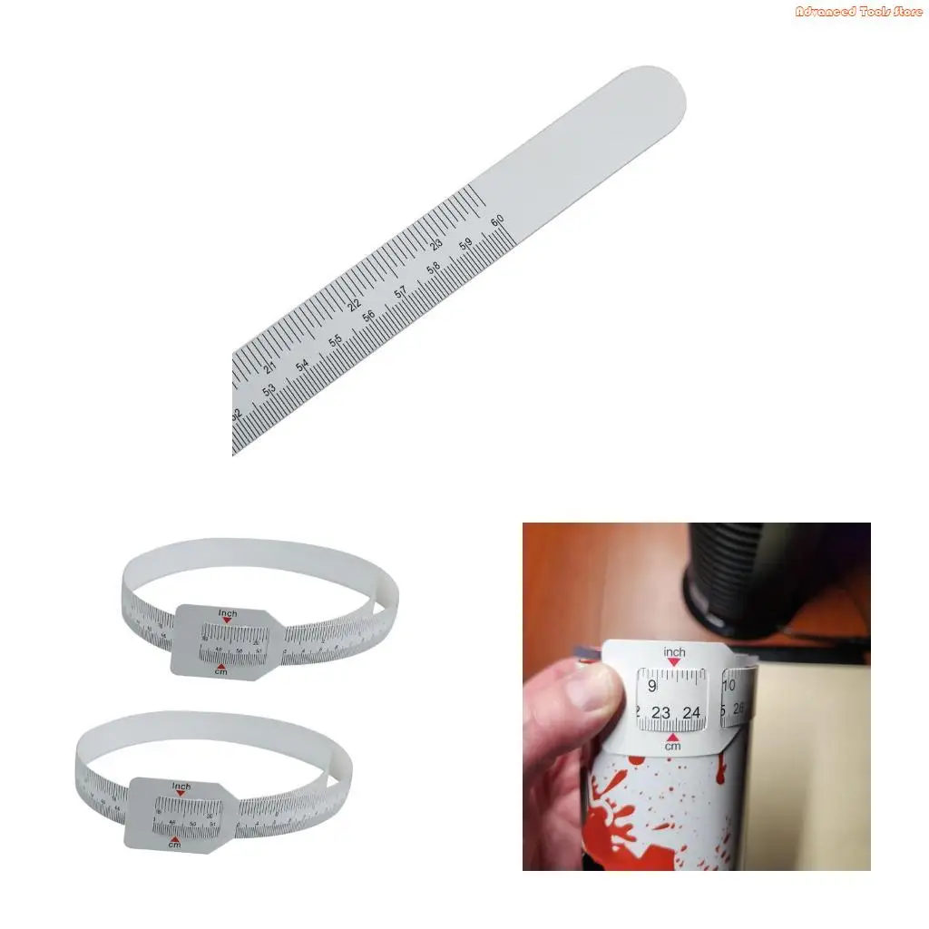Plastic Measuring Tapes Double inch Scale Featuring Square Hanging Hole Simple to Operate for Child Head Circumference W91B